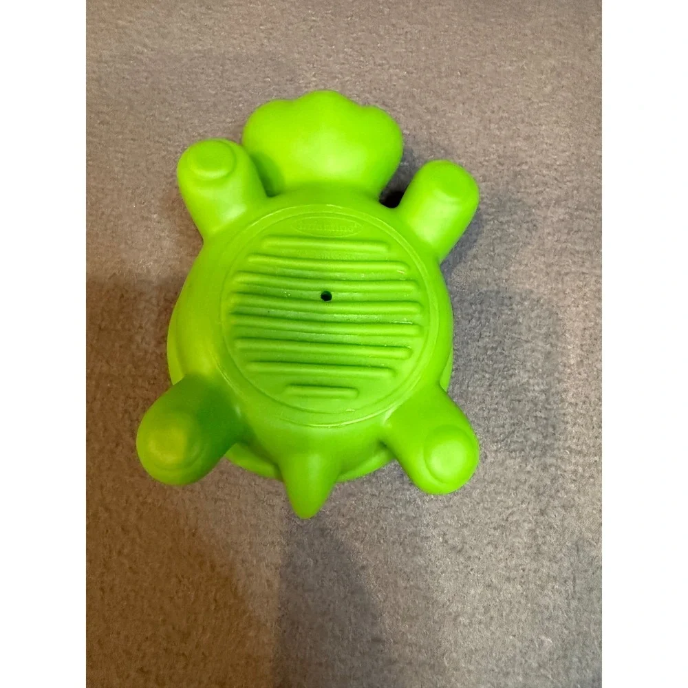 Infantino Green Turtle Sensory Bath Toy Squeezable Textured Shell Baby Toy